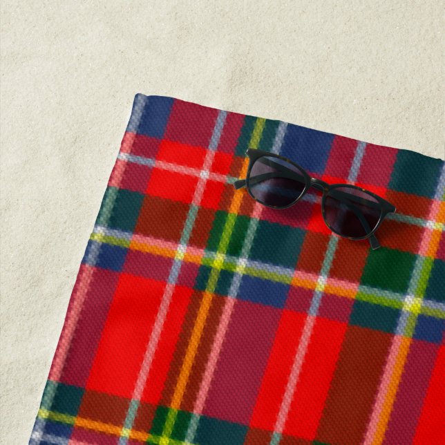 Classic Woven Tartan Beach Towel (In Situ)