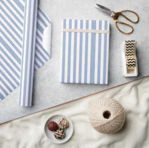 Classic Wrapping Paper Blue & White Stripe