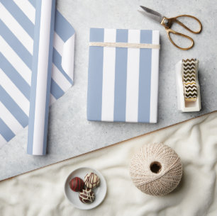 Classic Wrapping Paper Blue & White Stripe