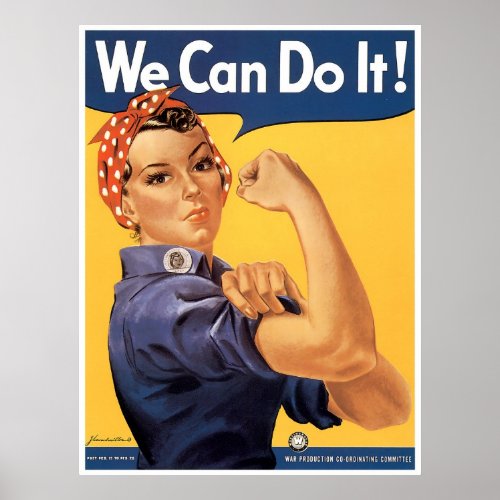 Classic WWII We Can Do It Poster