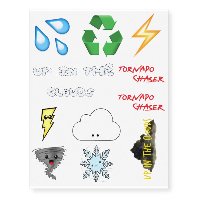 Classic WX Friend Body Art Temporary Tattoos (Front)