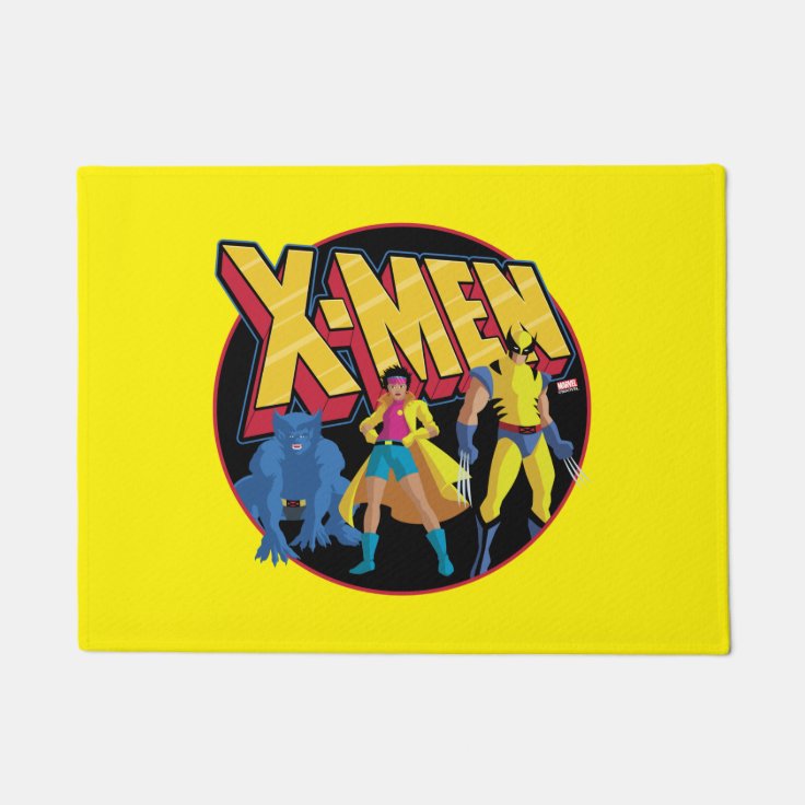 Classic X-Men | Beast, Jubilee, & Wolverine Icon Doormat | Zazzle