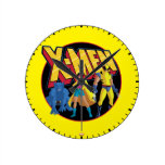 Classic X-Men | Beast, Jubilee, &amp; Wolverine Icon Round Clock