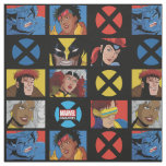 Classic X-Men | X-Men Hero Character Grid Fabric