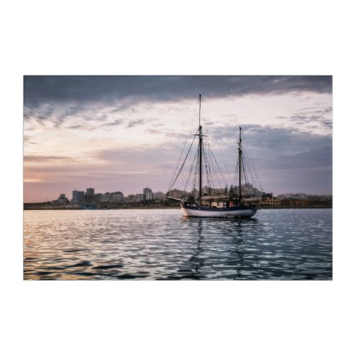 Classic Yacht Algarve Sunset Acrylic Print