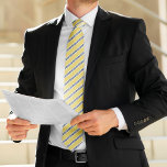 Classic Yellow and Blue Stripes Neck Tie<br><div class="desc">Classic stripes design that can be easily personalized for a father's day gift,  wedding party gifts for your groomsmen,  corporate events,  etc</div>