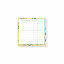 Classic Yellow and Green Chinoiserie Habit Tracker