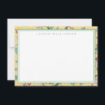 Classic Yellow and Green Chinoiserie Note Card<br><div class="desc">Yellow and Green Chinoiserie Flat Correspondence Card, a true embodiment of timeless elegance and personalized charm. It is perfect for sending heartfelt messages, expressing gratitude, or conveying well wishes. As a gift, this Chinoiserie Flat Correspondence Card allows you or a special someone someone else to send their sentiments with style...</div>