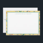 Classic Yellow and Green Chinoiserie Note Card<br><div class="desc">Yellow and Green Chinoiserie Flat Correspondence Card, a true embodiment of timeless elegance and personalized charm. It is perfect for sending heartfelt messages, expressing gratitude, or conveying well wishes. As a gift, this Chinoiserie Flat Correspondence Card allows you or a special someone someone else to send their sentiments with style...</div>