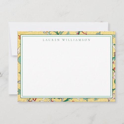 Classic Yellow and Green Chinoiserie Note Card