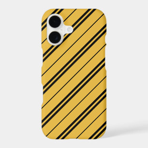 Classic Yellow Black School Stripes Pattern iPhone 17 Case