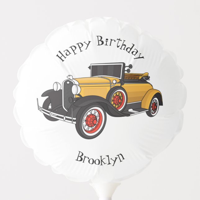 Classic yellow car 1931  balloon (Front)