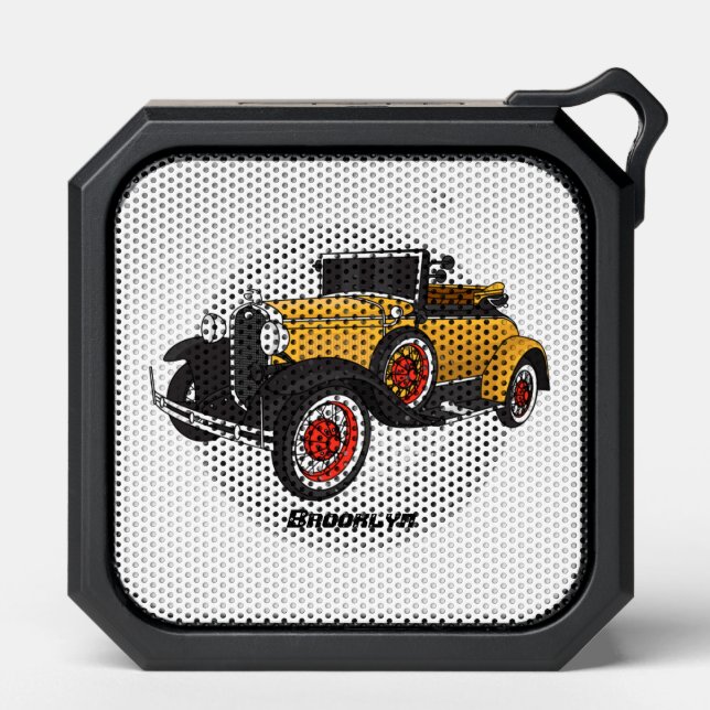 Classic yellow car 1931 bluetooth speaker (Front)