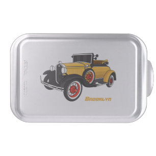 Classic yellow car 1931 cake pan