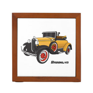 Classic yellow car 1931 desk organizer