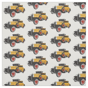 Classic yellow car 1931 fabric