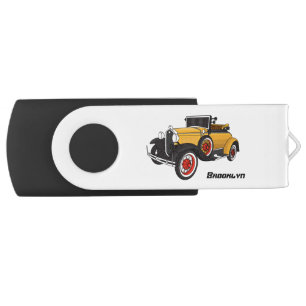 Classic yellow car 1931 flash drive