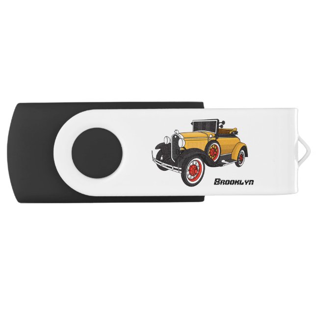 Classic yellow car 1931 flash drive (Front)
