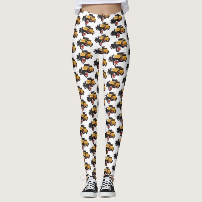 Classic yellow car 1931  leggings (Front)