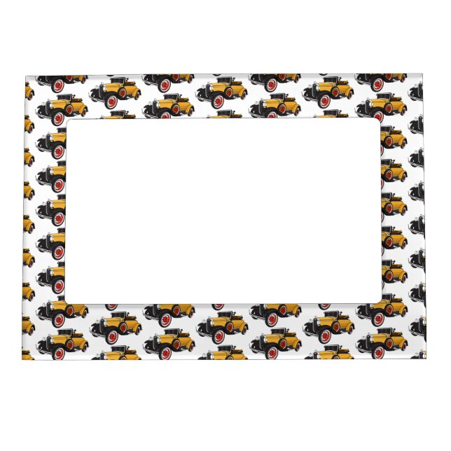 Classic yellow car 1931 magnetic frame (Front)