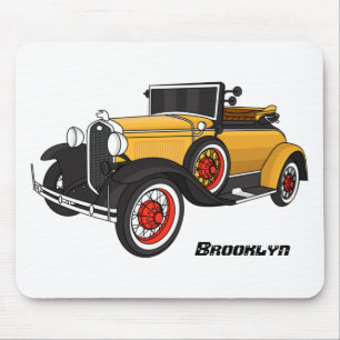 Classic yellow car 1931 mouse pad