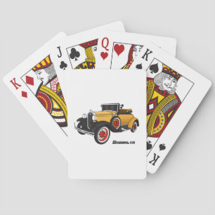 Classic yellow car 1931 poker cards
