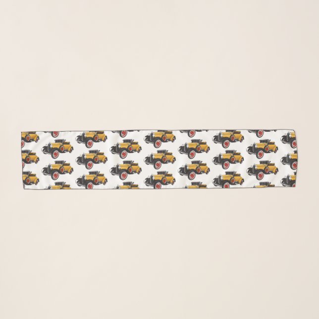 Classic yellow car 1931 scarf (Front (Horizontal))
