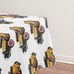 Classic yellow car 1931 tablecloth