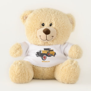 Classic yellow car 1931 teddy bear