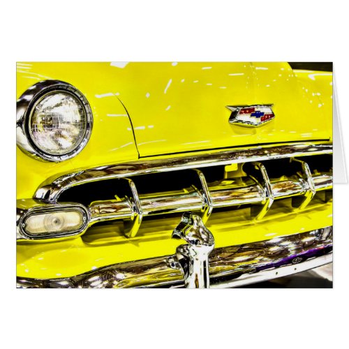 Classic Yellow Chevrolet Car Card