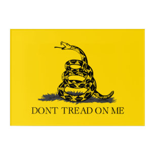 Classic Yellow Gadsden Flag Don't Tread on Me Acrylic Print