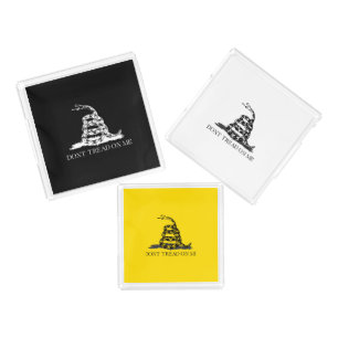 Classic Yellow Gadsden Flag Don't Tread on Me Acrylic Tray