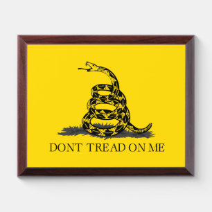 Classic Yellow Gadsden Flag Don't Tread on Me Award Plaque