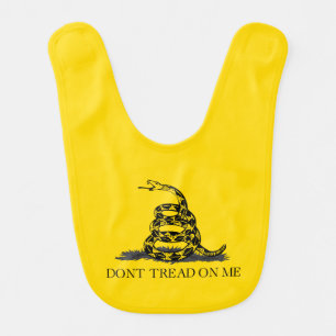 Classic Yellow Gadsden Flag Don't Tread on Me Baby Bib
