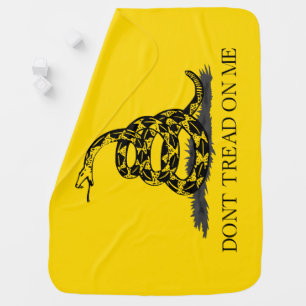 Classic Yellow Gadsden Flag Don't Tread on Me Baby Blanket