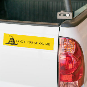 Classic Yellow Gadsden Flag Don't Tread on Me Bumper Sticker