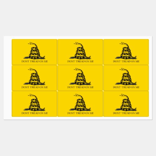 Classic Yellow Gadsden Flag Don't Tread on Me Kids' Labels