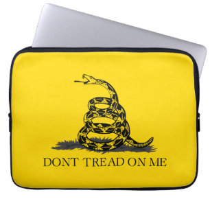 Classic Yellow Gadsden Flag Don't Tread on Me Laptop Sleeve