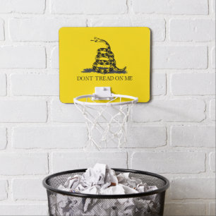 Classic Yellow Gadsden Flag Don't Tread on Me Mini Basketball Hoop