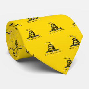Classic Yellow Gadsden Flag Don't Tread on Me Neck Tie