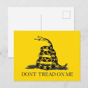 Classic Yellow Gadsden Flag Don't Tread on Me Postcard