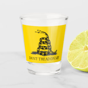 Classic Yellow Gadsden Flag Don't Tread on Me Shot Glass