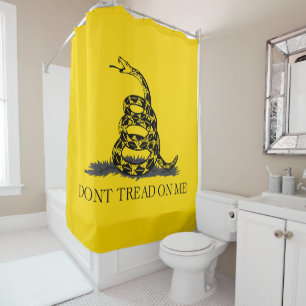 Classic Yellow Gadsden Flag Don't Tread on Me Shower Curtain