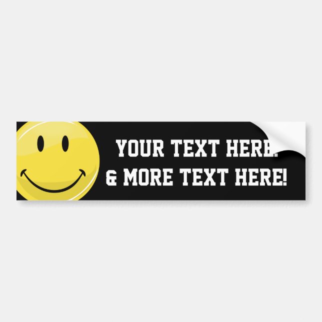 Classic Yellow Happy Face Bumper Sticker (Front)