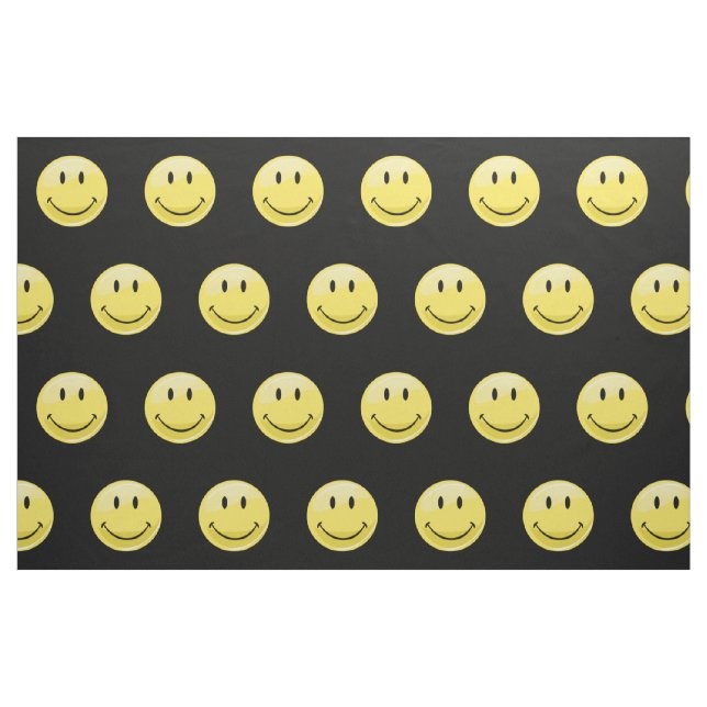 Classic Yellow Happy Face Fabric (Fat Quarter)