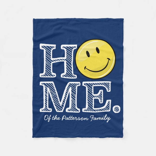 Classic Yellow Happy Face | Housewarming Fleece Blanket (Front)