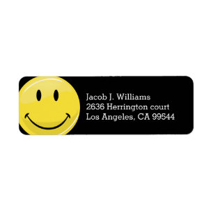 Classic Yellow Happy Face Label