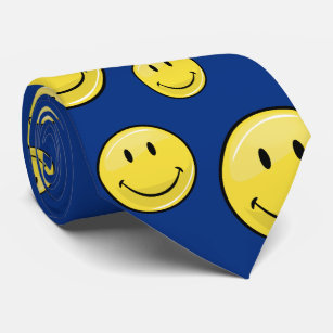 Funny Faces Tie Emoji Themed Novelty Necktie Smiley Faces Tie 
