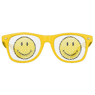 Classic Yellow Happy Face Retro Sunglasses