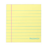 Classic Yellow Legal 5.5 x  6 With Name  Notepad